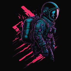 astronaut t-shirt design, space t-shirt template.