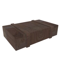 Wooden Box isolated on white background