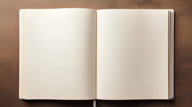 Open book with blank pages. Mockup.