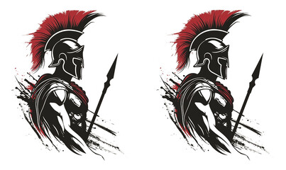 A Roman Soldier graphic t-shirt design, tattoo design