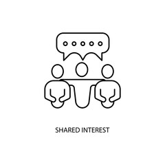 shared interest concept line icon. Simple element illustration. shared interest concept outline symbol design.