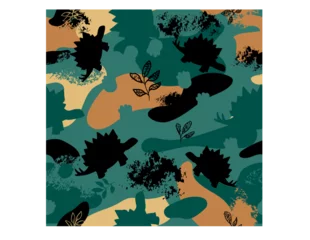  Dinosaur Full Repeat Camo Vector Pattern Illustration Design © Blue Foliage