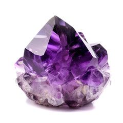 raw amethyst on a white background