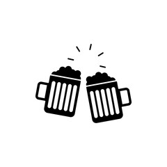 cheers concept line icon. Simple element illustration. cheers concept outline symbol design.