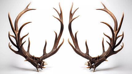 A pair of antlers on a white background