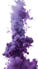 Purple Smoke Floating in the Air on a Isolated on Transparent Background