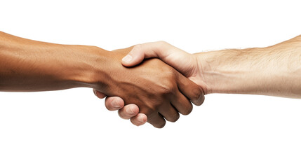 Two People Shaking Hands Over a Isolated on Transparent Background - obrazy, fototapety, plakaty