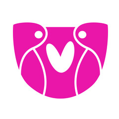 Flat baby pampers icon