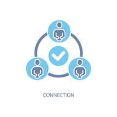 Fototapeta premium connection concept line icon. Simple element illustration. connection concept outline symbol design.