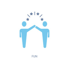 fun concept line icon. Simple element illustration. fun concept outline symbol design.