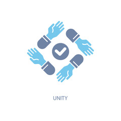 unity concept line icon. Simple element illustration. unity concept outline symbol design.