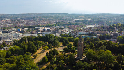 Fototapeta na wymiar Aerial view of the Bristol.