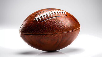 an American football on a white background