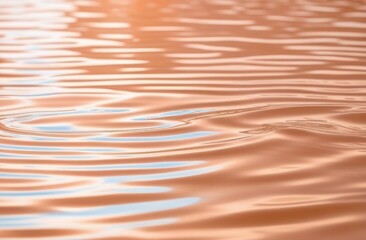 Pastel peach color rippling water reflections, Peach Fuzz