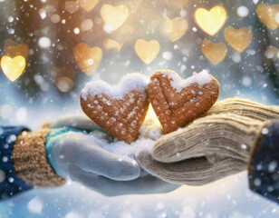 Valentinstag zwei herzen in zwei h&auml;nden