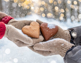 Herzen Valentinstag Hände halten