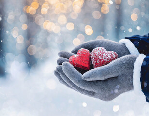 Valentinstag zwei herzen