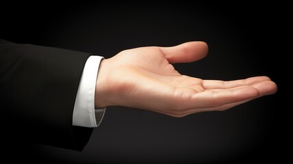 Close-up of an open hand, ready for a handshake