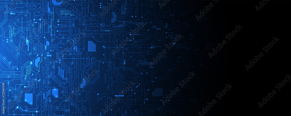 Poster Abstract futuristic circuit computer internet technology board business dark background