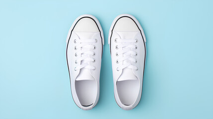 Fototapeta premium White slippers for models. Smooth bottom. 