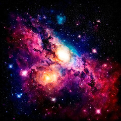 Obraz premium Background texture with galaxy view. Bright vivid colors on a dark background.