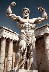 Fototapeta na wymiar Greek God statue