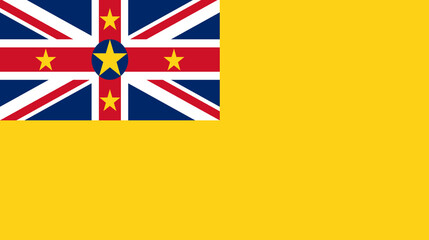 Flag of the Niue. National flag of Niue. flag of island country Niue