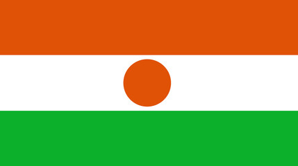 Flag of Niger. Niger flag. African country - obrazy, fototapety, plakaty