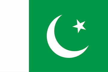Flag of Islamic Republic of Pakistan. Pakistan symbol