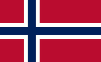 Flag of Norway. Norwegian state symbol. European country