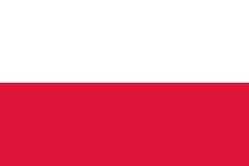 Flag of Poland. Polish flag. State symbol of Poland
