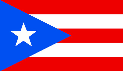 flag of Puerto Rico. national symbol of Commonwealth of Puerto Rico.