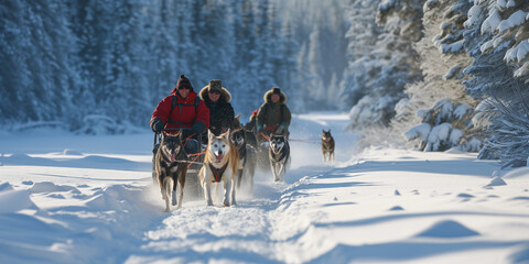 sled dog race at nort tourist atraction