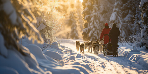 sled dog race at nort tourist atraction