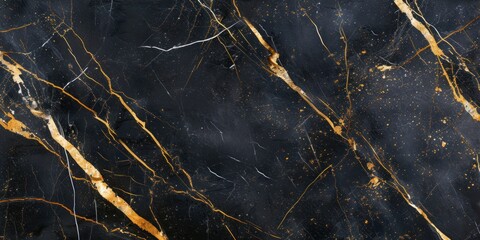 Black and Gold Marble Background
