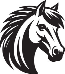 horse head vector art icon design