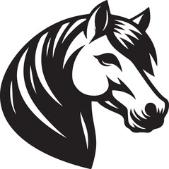 horse head vector art icon design
