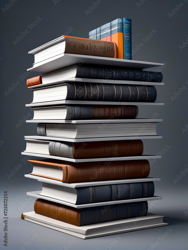 Aufkleber stack of books sitting on top of each other on top of each other.
