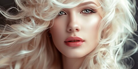 Fototapeta premium Close-Up of a Woman With Blonde Hair