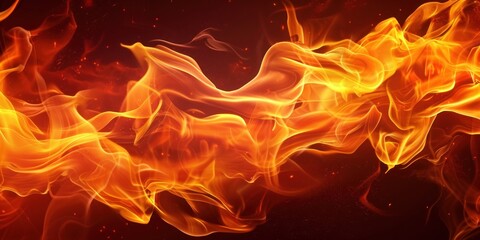 Close-Up of A Fire Flame on Black Background