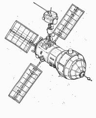 sketch of a satellite