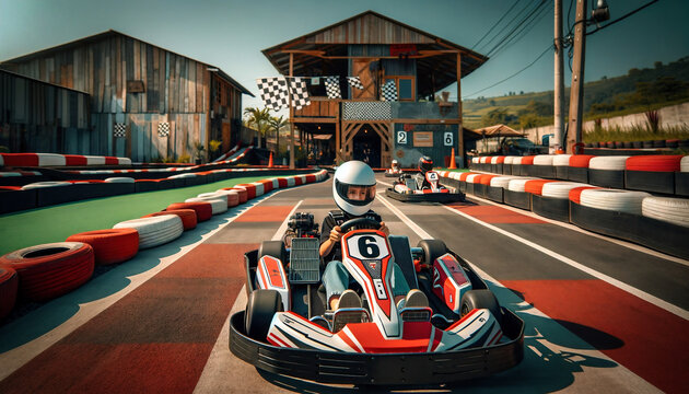 gocart on the race track