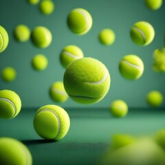 Close-Up of a green Tennis Ball