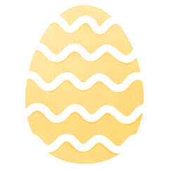 Kawaii Yellow Easter egg watercolour hand drawing