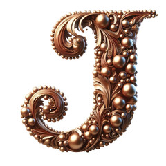 Obraz premium Isolated 3D Letter on a Clear PNG Canvas Generative AI 