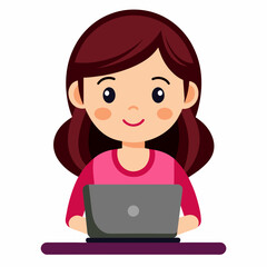girl with laptop