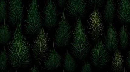 seamless background with coniferous branches pattern, coniferous, fir, 