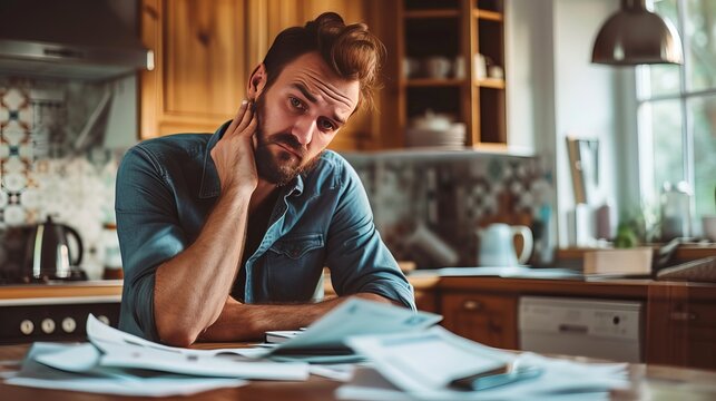 Man Concerned About Bankruptcy and Bill Payment