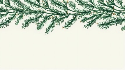 seamless background with coniferous branches pattern, coniferous, fir, 