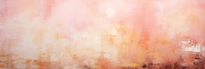Canvas background with soft pink and peach fuzz colors, mix of cream paint strokes, abstract banner...